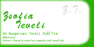 zsofia teveli business card